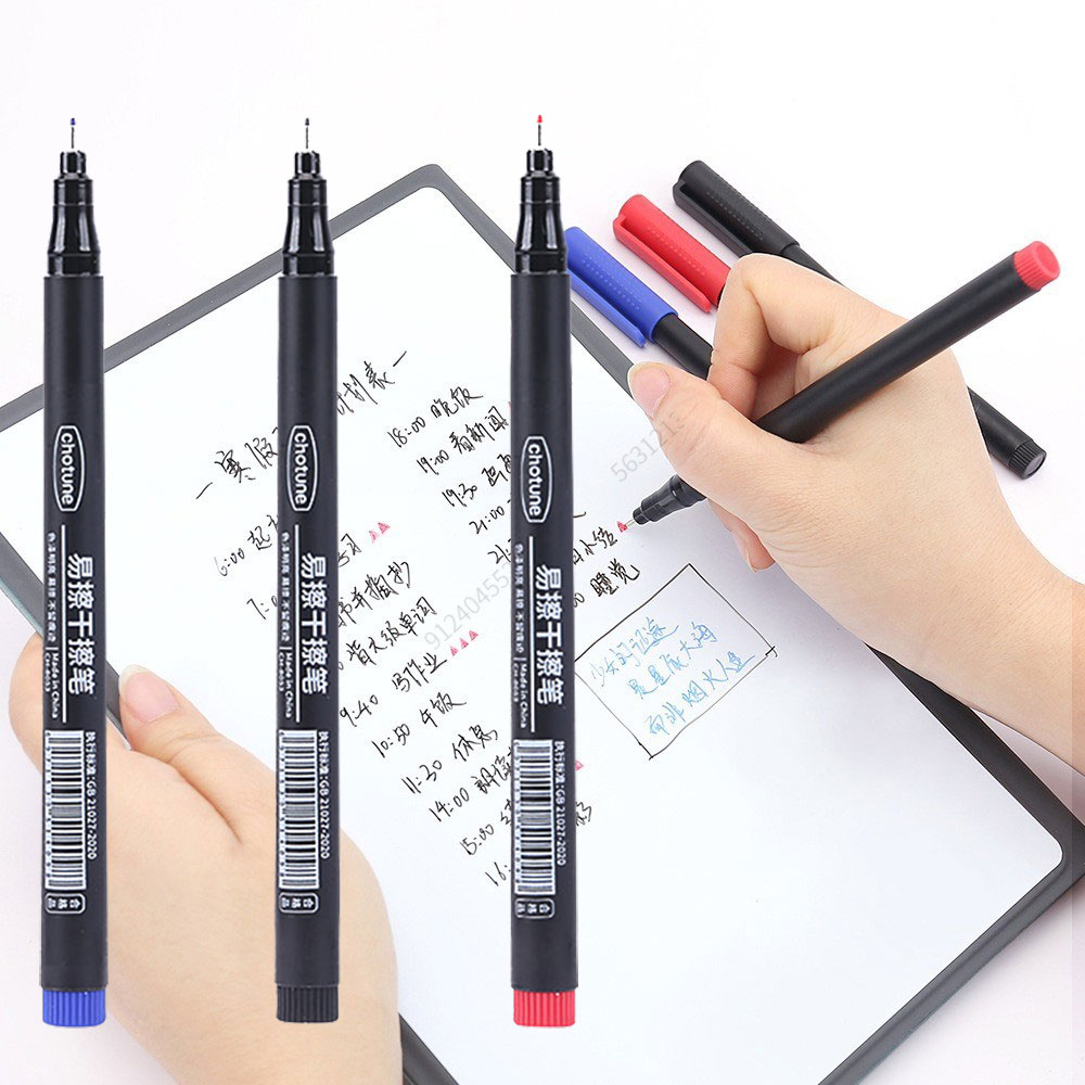 Whiteboard Marker Set - 1/3 個 0.5 ミリメートルドライイレースアートマーカーペン消去可能なホワイトボードマーカーペンオフィス学校会議記録文具極細先端