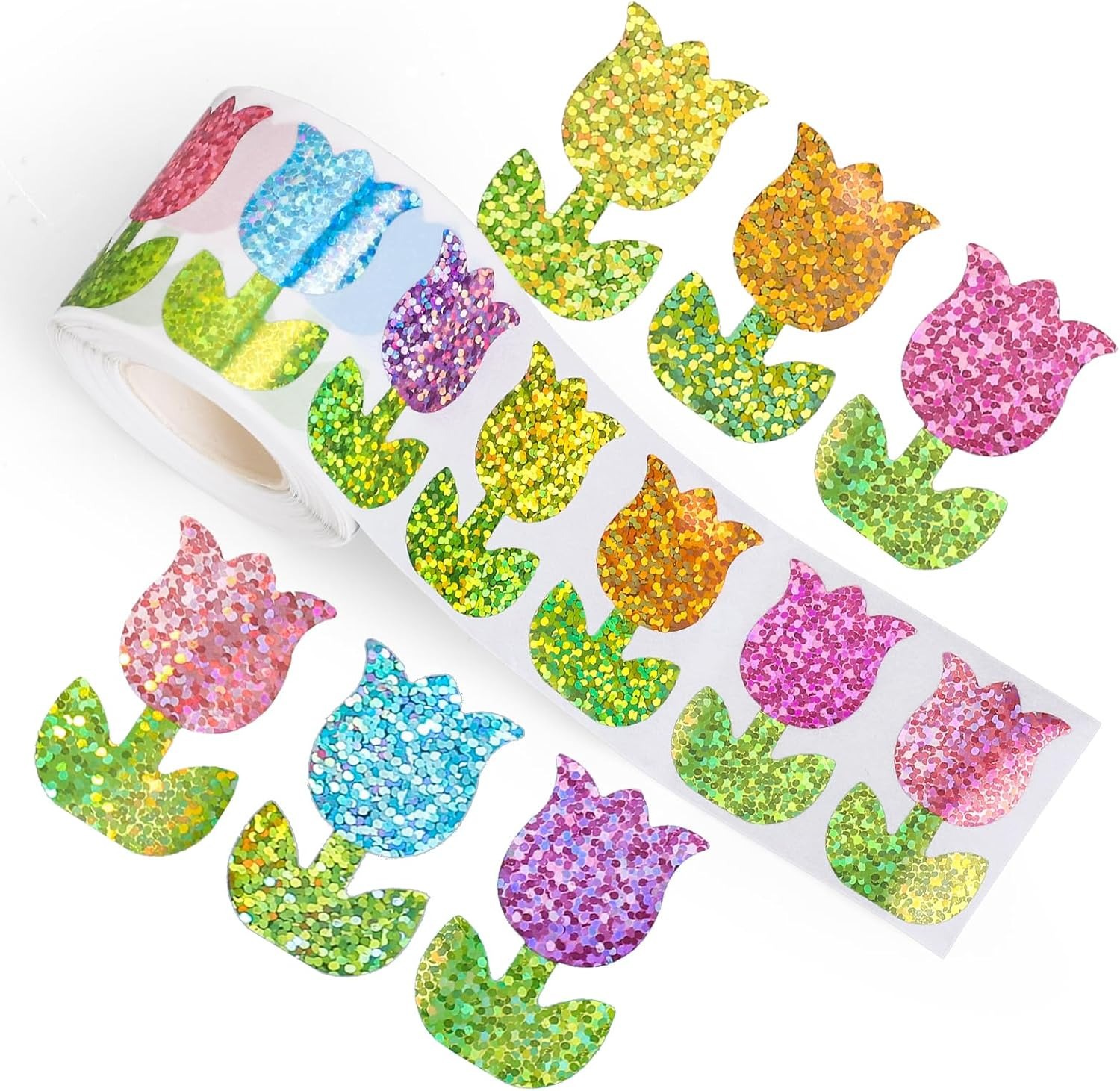 Memo Pad Sticky - 漫画のカラフルな花の装飾ご褒美ラベルステッカー、学生の机、ノート、教室の装飾ステッカー、教師の報酬用品ステッカー、ギフト装飾包装ステッカーに最適