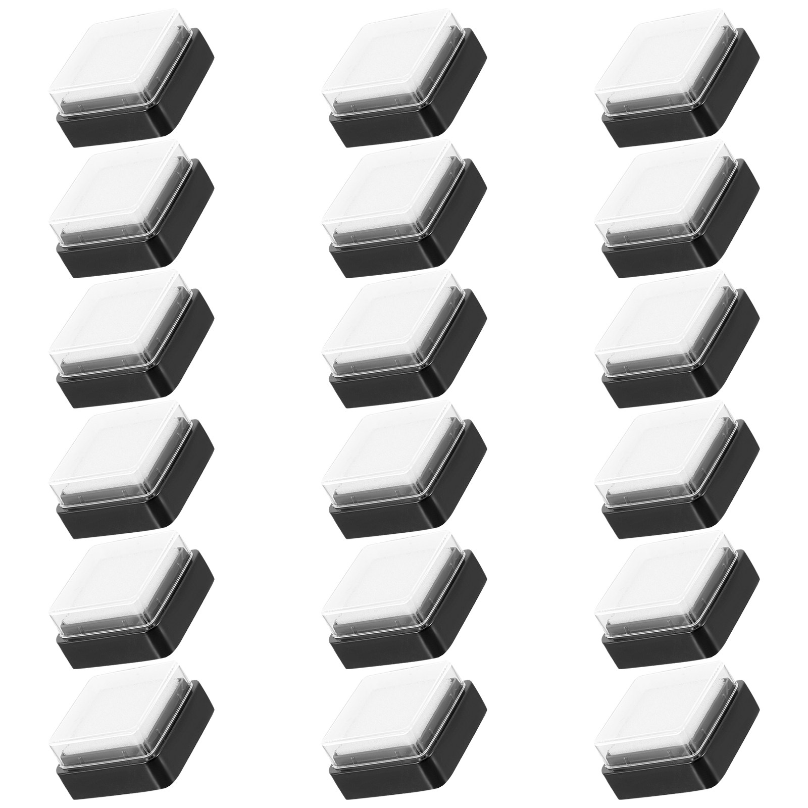 Self Inking Stamp - 18個入り無地インクスタンプパッド、スポンジクラフトインクパッド、インクなしミニフェルトスタンプパッド、DIYスクラップブッキングカード作成プロジェクト用