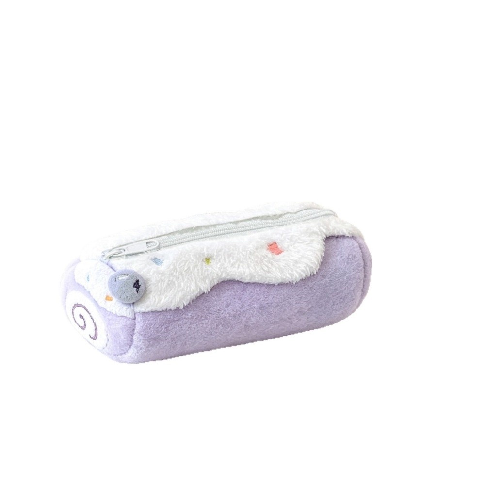 Pen Pouch Roll - 耐久性のあるペンケース スイスロール型 星柄刺繍 ペンシルポーチ 大容量 ソフトでふわふわのペンバッグ