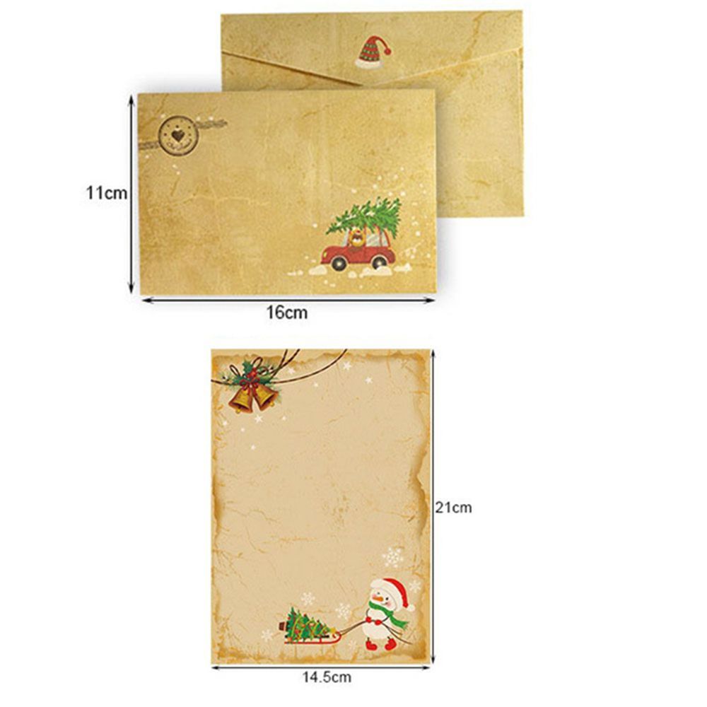 DIY 6枚セット グリーティングカード 招待状 スノーマン - Letter Envelope Kraft のレビューと価格