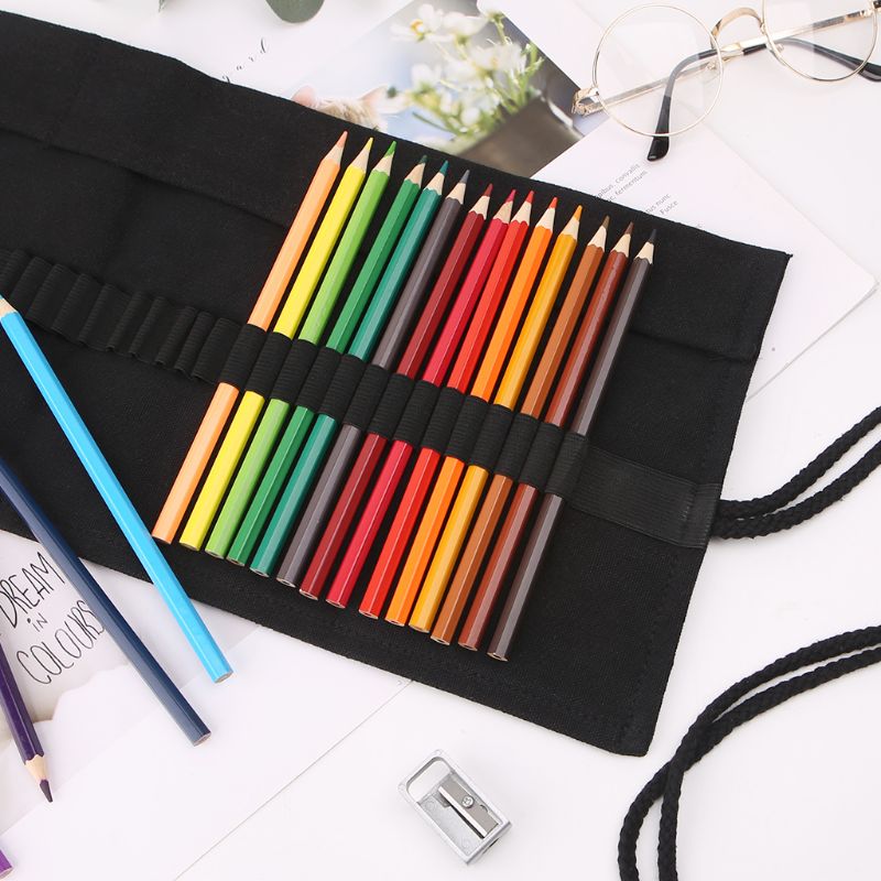 ケースローラー用ブラックスクールペンシル、キャンバスロールア - Pen Pouch Roll のレビューと価格