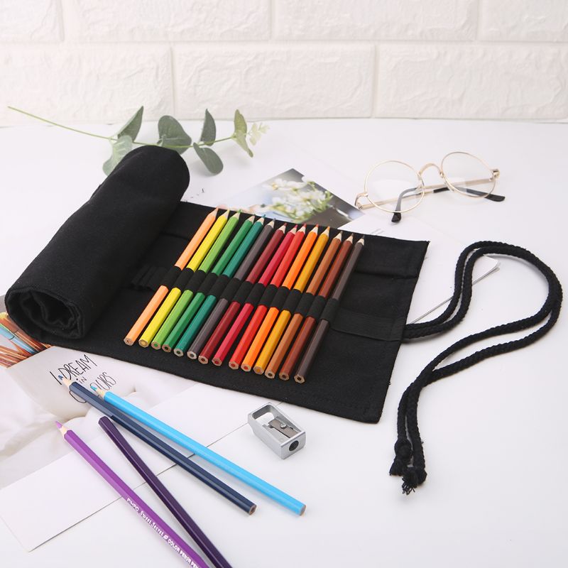 ケースローラー用ブラックスクールペンシル、キャンバスロールア - Pen Pouch Roll のレビューと価格