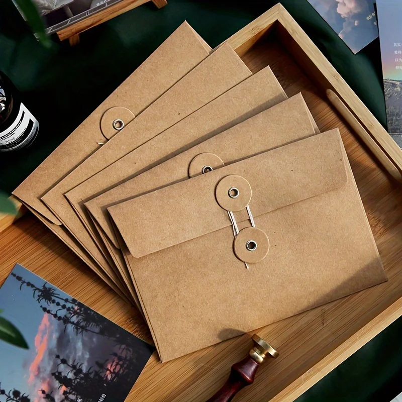 レトロスタイルの茶色のクラフト紙封筒20枚セット - Letter Envelope Kraft のレビューと価格