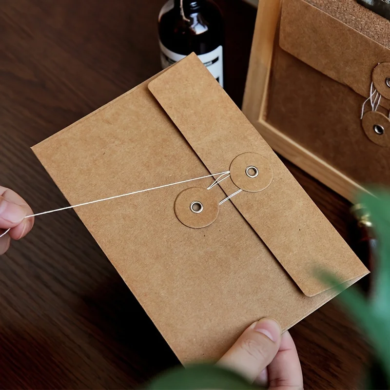 レトロスタイルの茶色のクラフト紙封筒20枚セット - Letter Envelope Kraft のレビューと価格