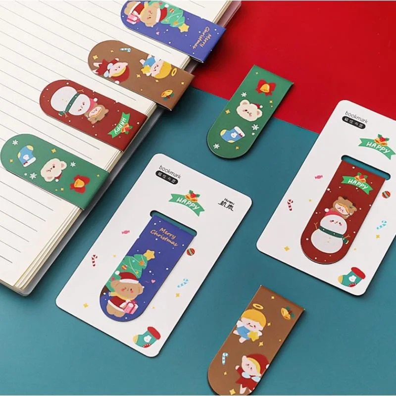 かわいい漫画柄の磁石付きブックマーク5個セット。本や学校、オ - Bookmark Magnetic Clip のレビューと価格