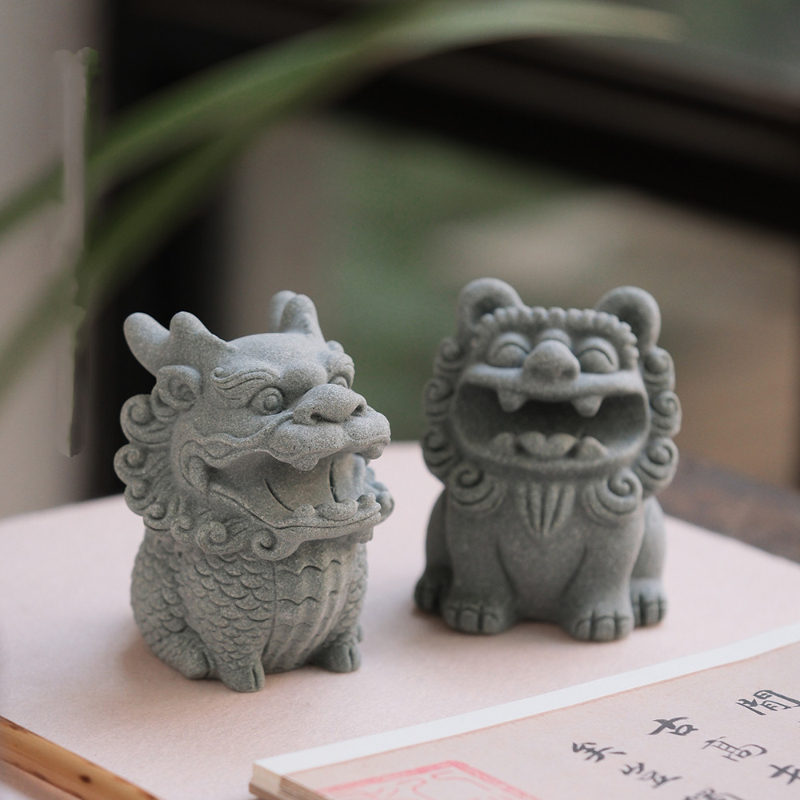 ペン立て、緑色の砂岩、獅子、麒麟、筆置き、クリエイティブな卓 - Lion Stationery & Office Supply(Kunshan)Co.Ltd のレビューと価格