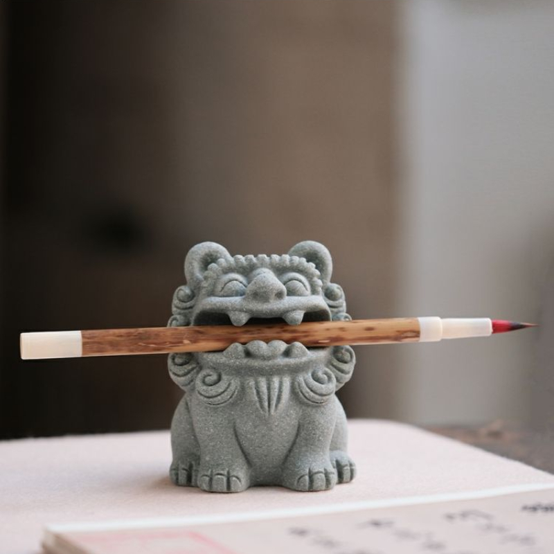 ペン立て、緑色の砂岩、獅子、麒麟、筆置き、クリエイティブな卓 - Lion Stationery & Office Supply(Kunshan)Co.Ltd のレビューと価格