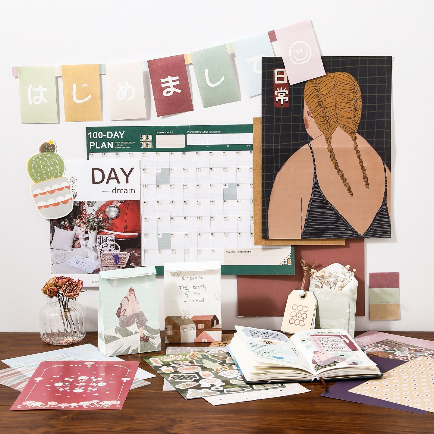 Chaoyu 韓国風インスタイルジャーナル素材ブック、高価値 - Graph Paper Pad のレビューと価格