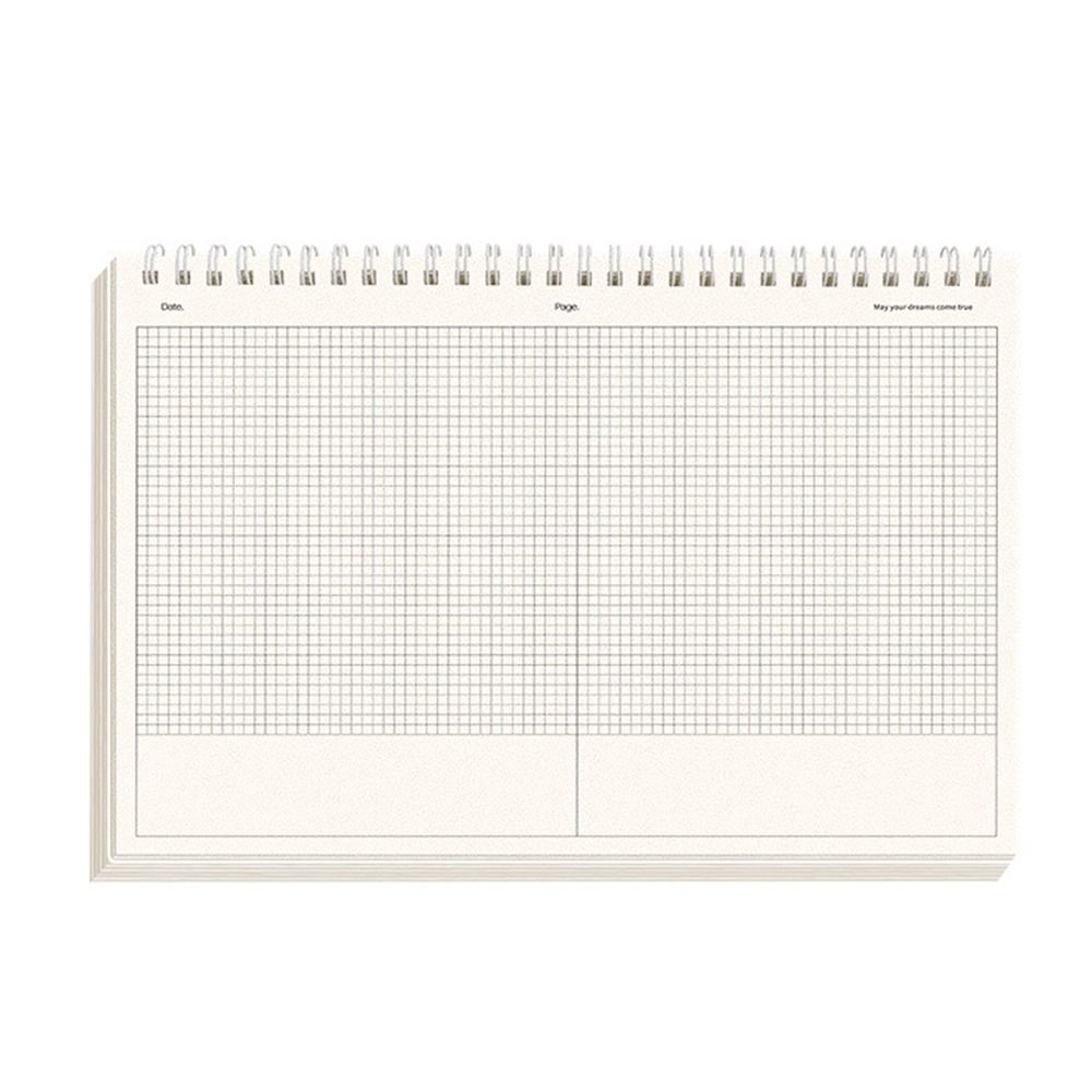 シンプルな厚紙コイルノート グリッド/水平線仕切りデザイン  - Graph Paper Pad のレビューと価格