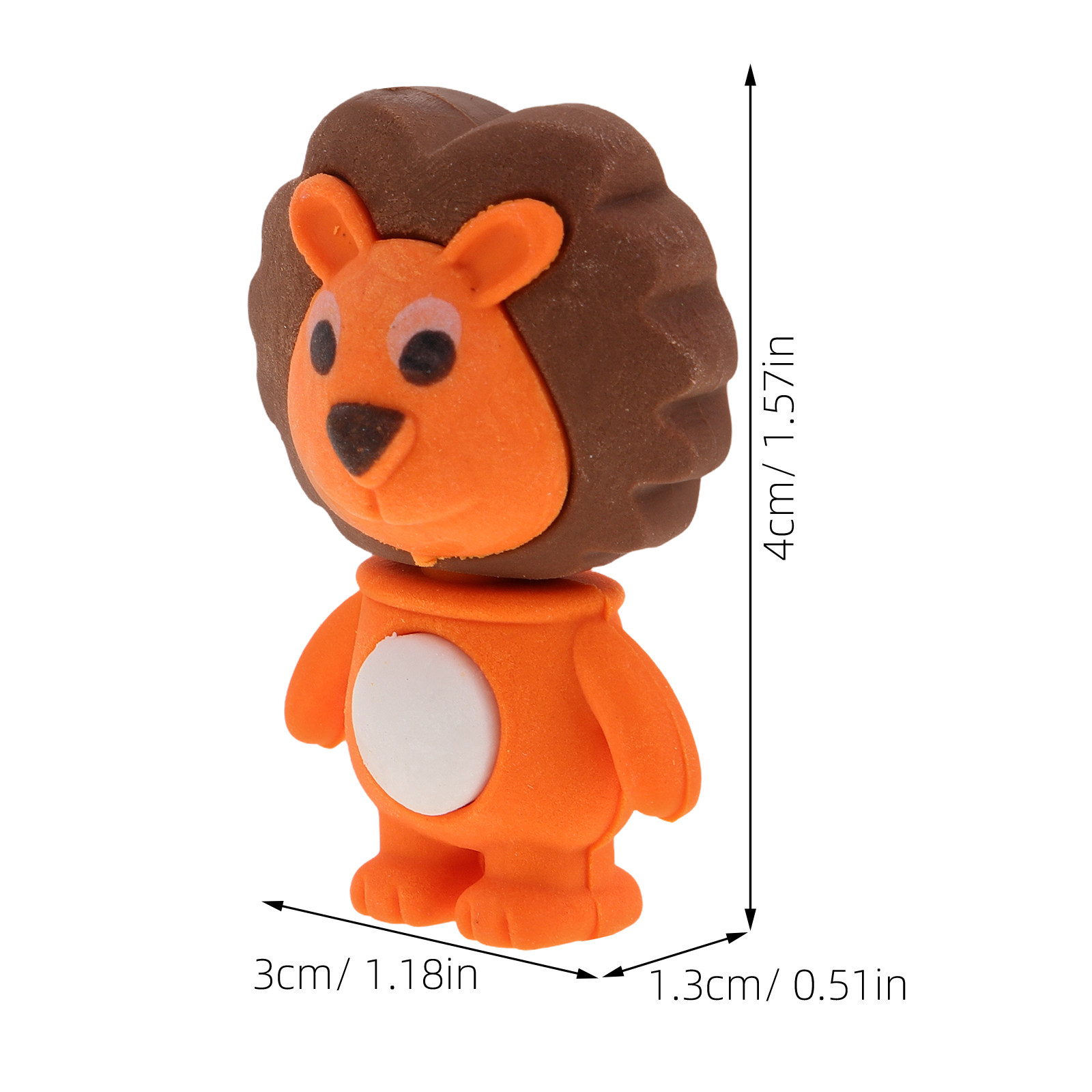 18個入り、小さくてかわいいライオンの消しゴム。TPR素材で - Lion Stationery & Office Supply(Kunshan)Co.Ltd のレビューと価格