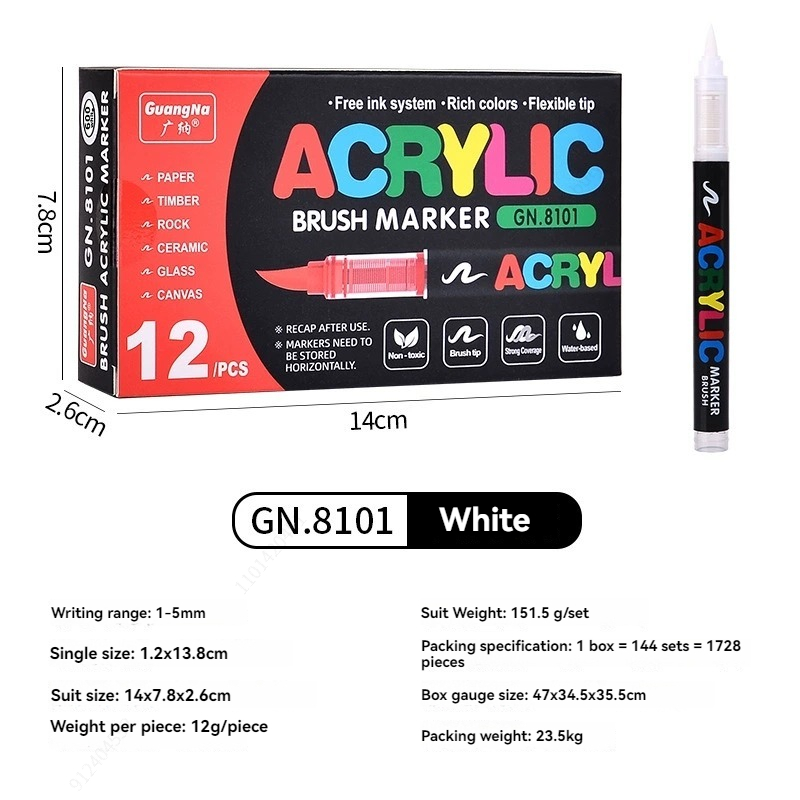 12本入り ブラック/ホワイト プレミアムソフトチップアクリ - Whiteboard Marker Set のレビューと価格