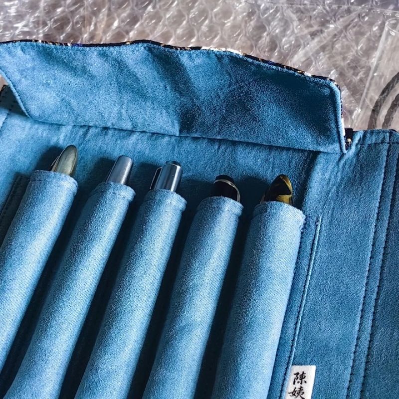 5穴・7穴ペンロール；手作りの布製ポータブルペン収納ペンポー - Pen Pouch Roll のレビューと価格