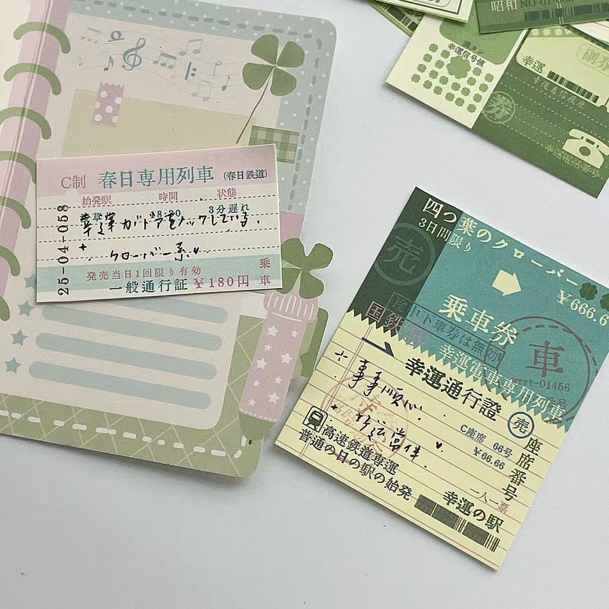 40PC かわいい四つ葉のクローバー日本の古代ハンドブック素 - Graph Paper Pad のレビューと価格