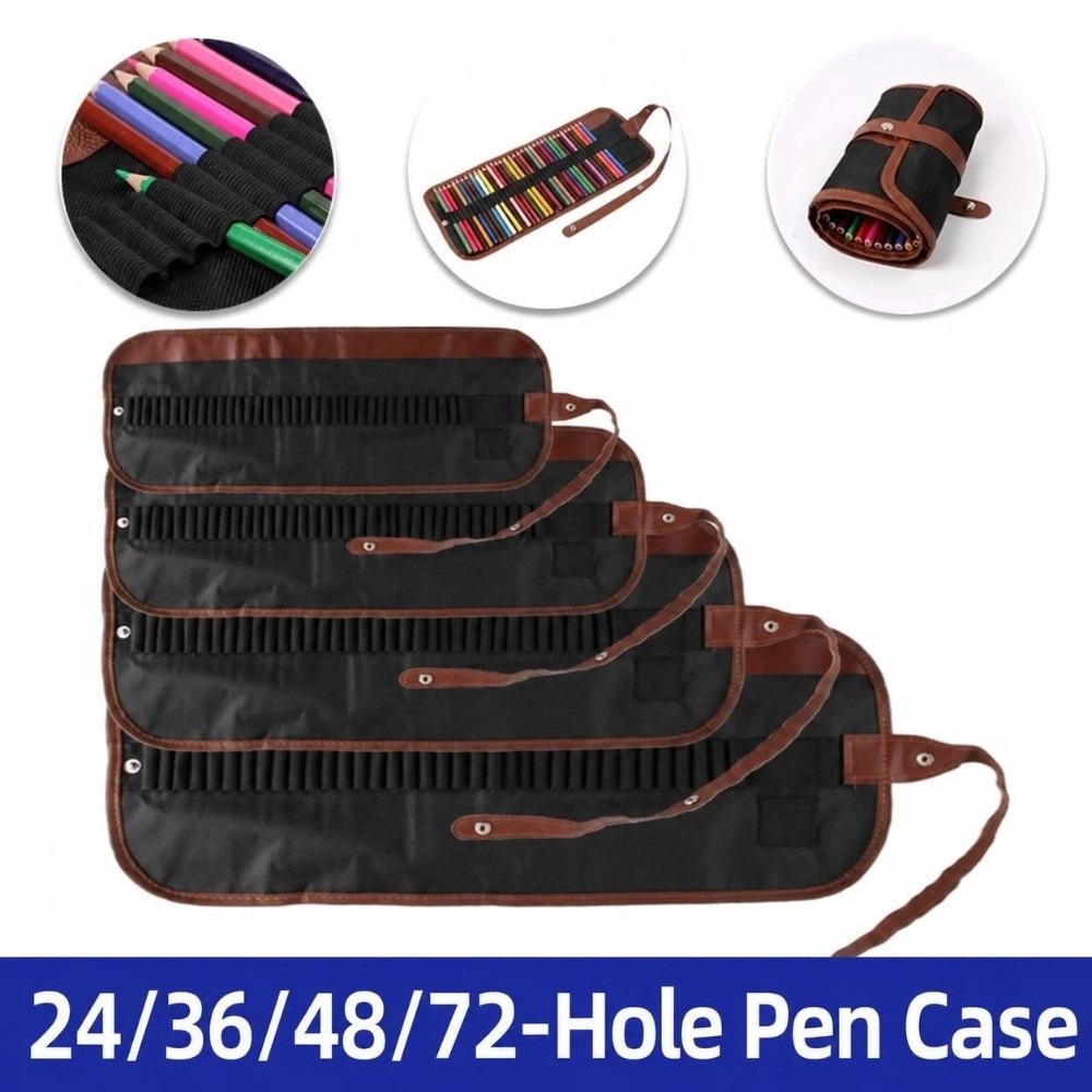 24/36/48/72スロット ロールアップペンシルケース  - Pen Pouch Roll のレビューと価格