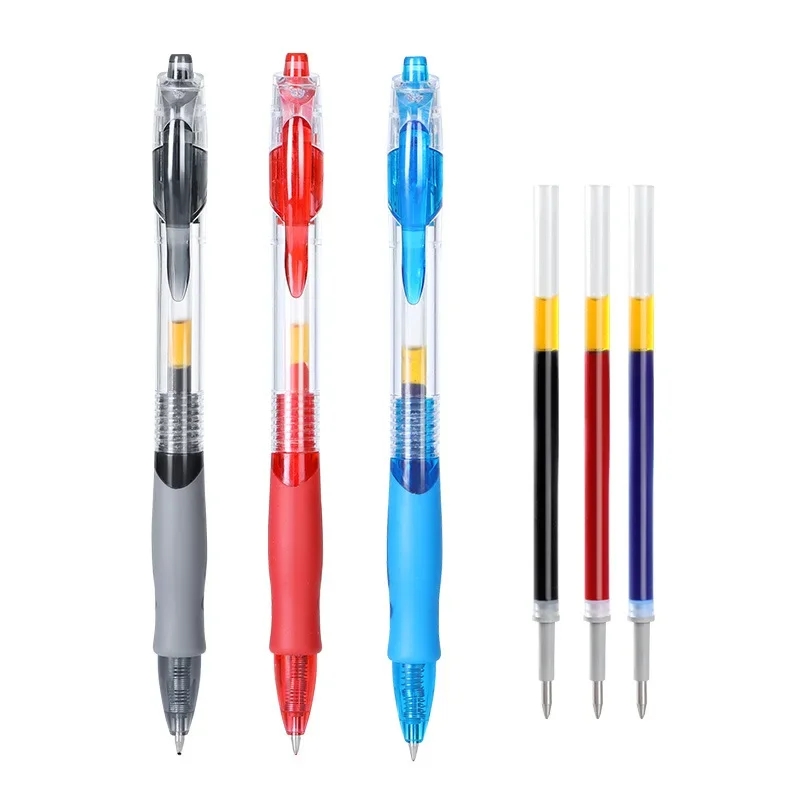 13/30本セットのリトラクタブルゲルペンセット、黒/赤/青 - Stationery Supply のレビューと価格