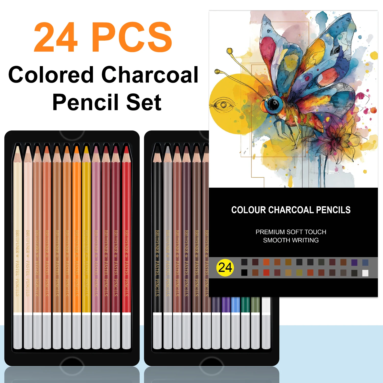プロチョークパステル色鉛筆、24/72色セット、描画、ブレン - Highlighter Set Pastel のレビューと価格