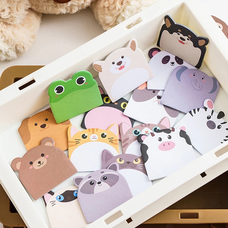 240枚入り 可愛い動物型 無地の粘着性メモ カートゥーン風 - Supply Of Office Stationery のレビューと価格