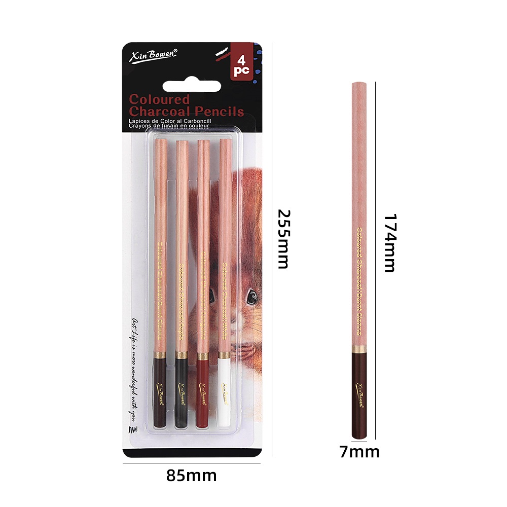 4 個プロフェッショナルスケッチ木炭鉛筆セット色ソフトパステ - Highlighter Set Pastel のレビューと価格