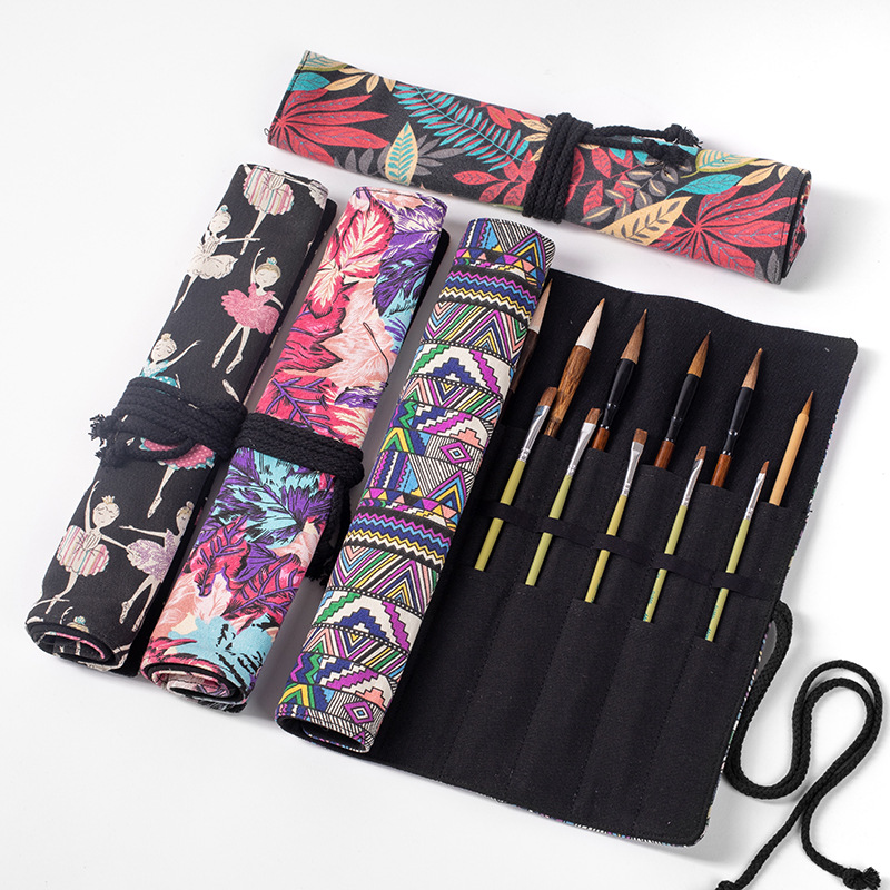 20穴ロールペンシルケース学校ライティングブラシペンシルケー - Pen Pouch Roll のレビューと価格