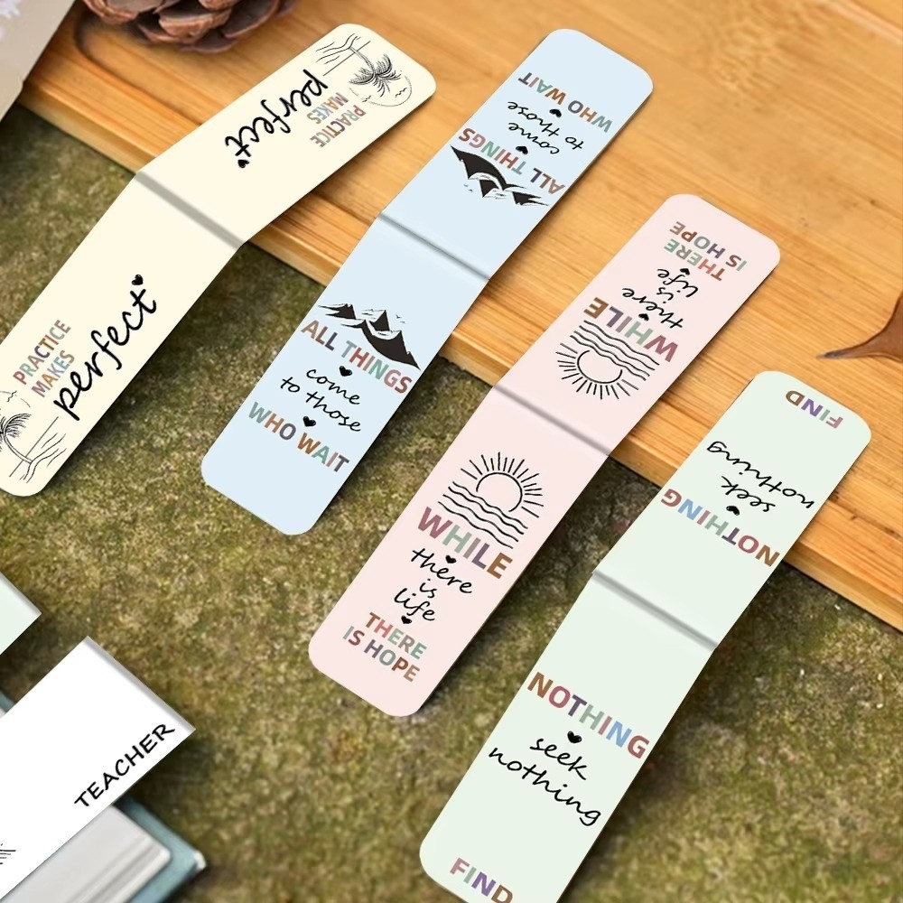 5 ピース/セット水彩デザイン磁気ブックマークセット花柄日没 - Bookmark Magnetic Clip のレビューと価格