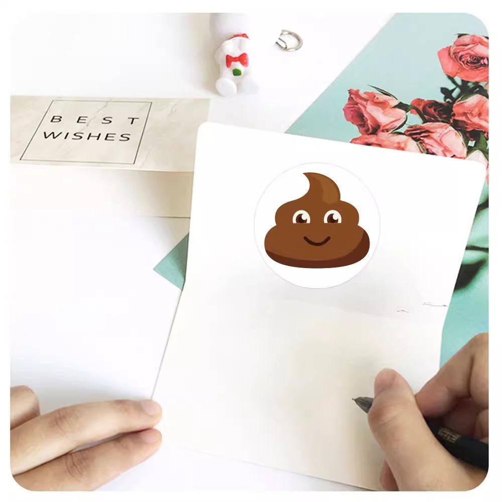100-500 個面白いうんち漫画いたずらミームステッカー電 - Memo Pad Sticky のレビューと価格
