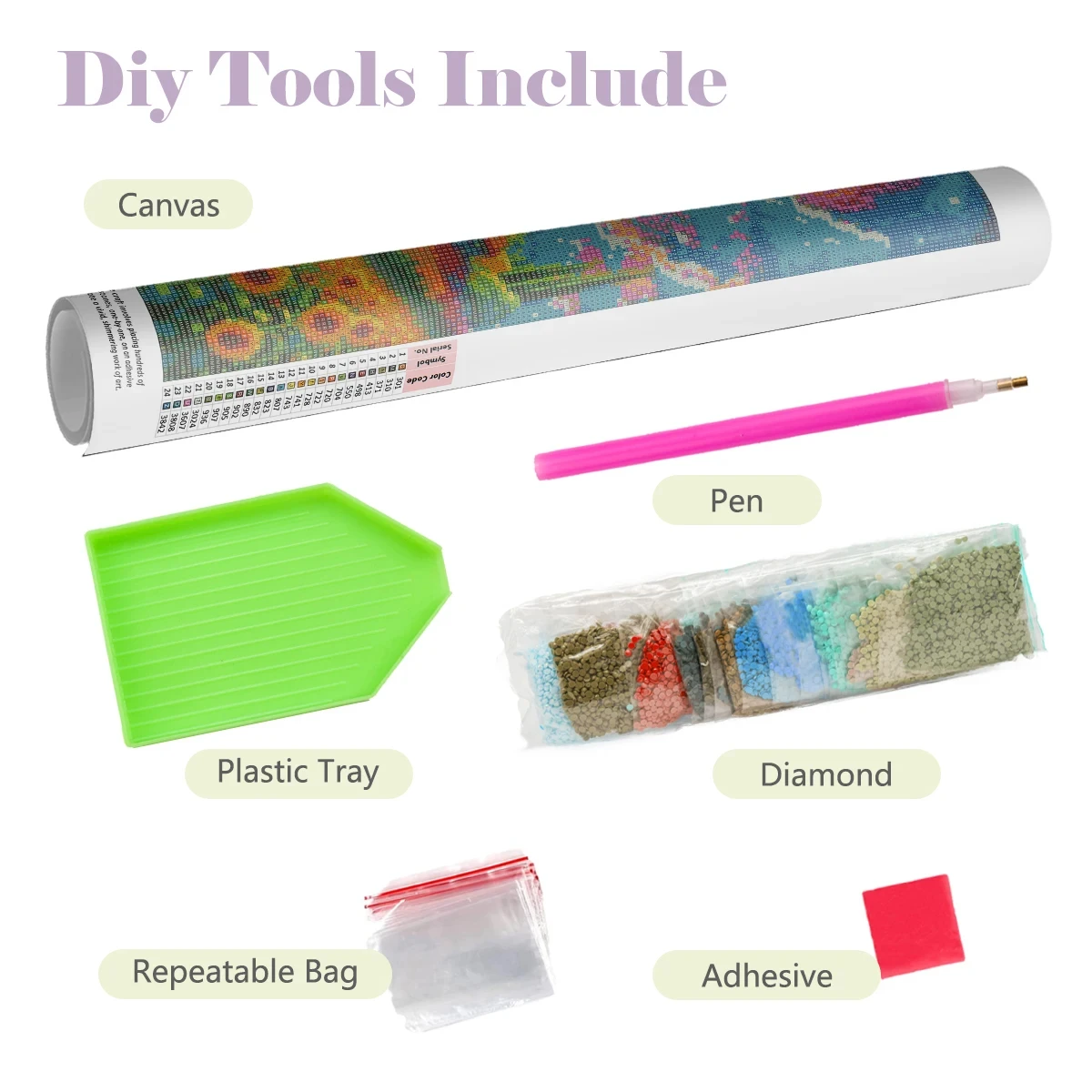 DIY 5Dダイヤモンドペイント、ケーキと文房具が置ける居心 - Ideal Stationery & Office Supply のレビューと価格