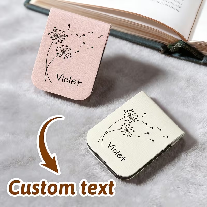 タンポポのデザインとカスタム名が入ったパーソナライズされたフ - Bookmark Magnetic Clip のレビューと価格