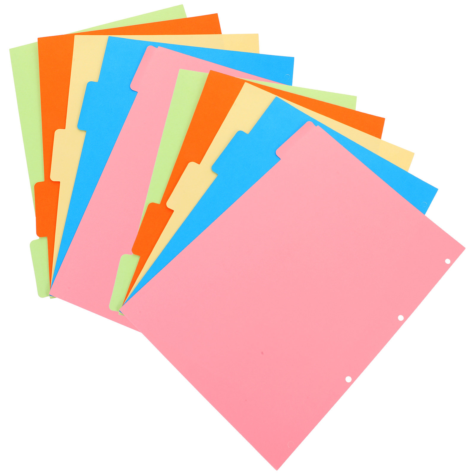 2セットのカラフルなバインダー仕切り。4穴A4サイズで、ノー - Index Tab Divider のレビューと価格