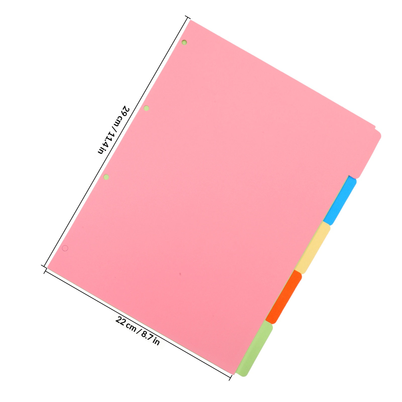 2セットのカラフルなバインダー仕切り。4穴A4サイズで、ノー - Index Tab Divider のレビューと価格