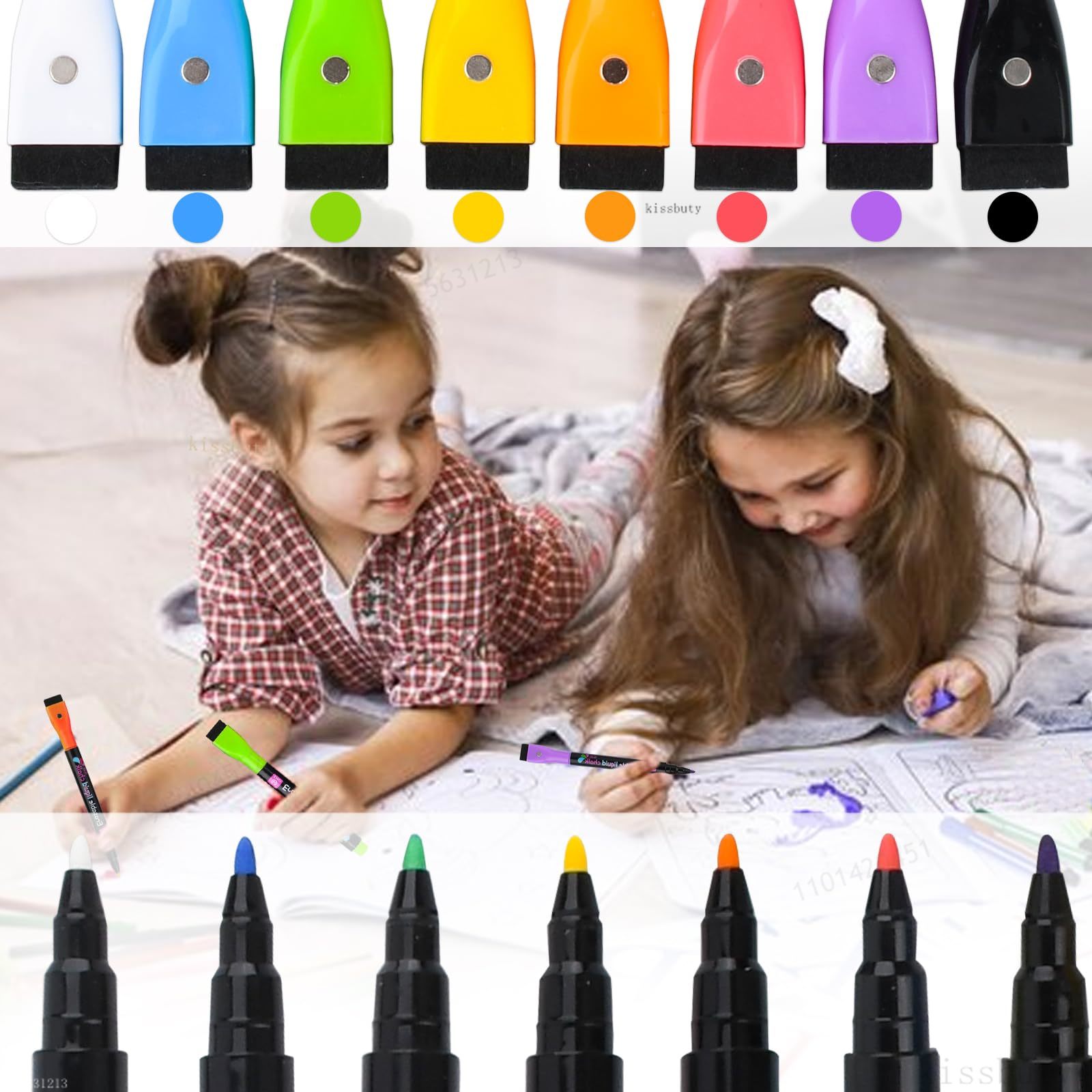 磁気ドライイレースホワイトボードマーカー,消しゴム付き消去可 - Whiteboard Marker Set のレビューと価格