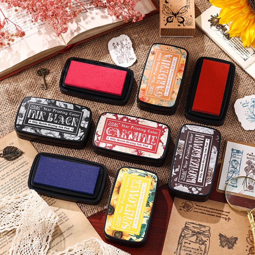 新しいカラフルなインクパッド、長方形で使いやすいインクパッド - Self Inking Stamp のレビューと価格