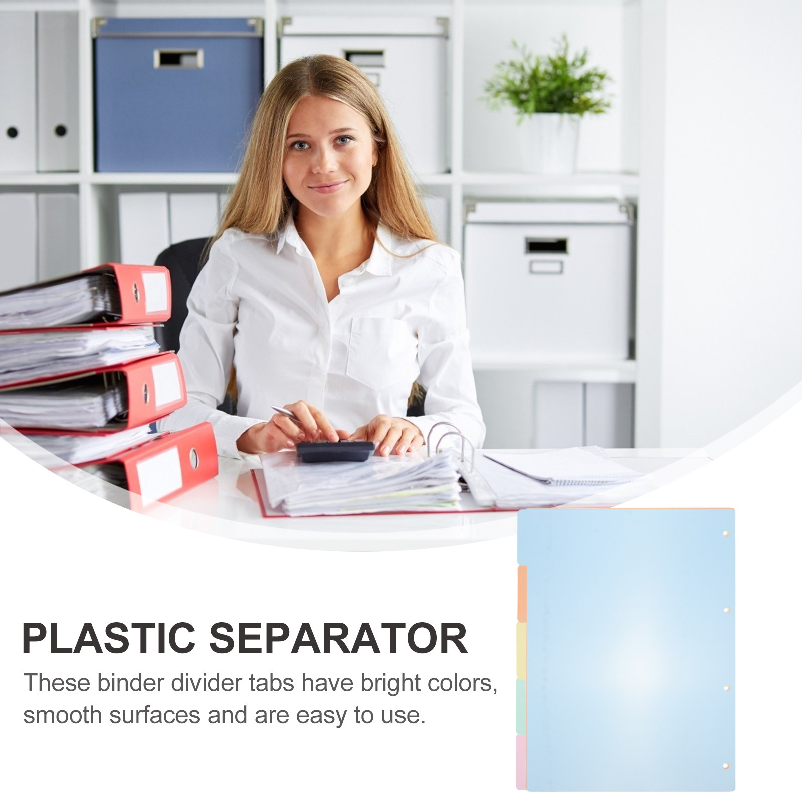 10個入り プラスチック製仕切りタブ、多色、紙製インデックス - Index Tab Divider のレビューと価格