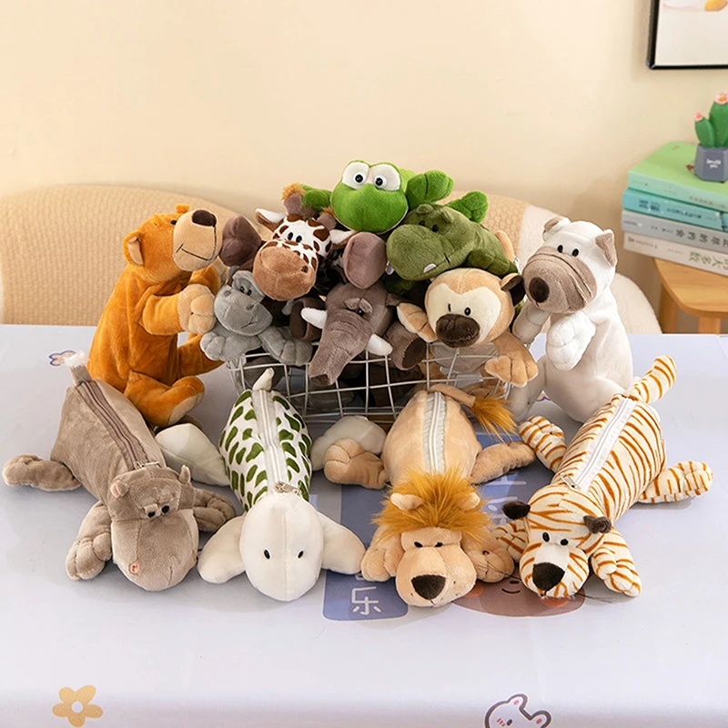 漫画の動物象ライオンぬいぐるみペンケース子供のための学校シー - Lion Stationery & Office Supply(Kunshan)Co.Ltd のレビューと価格