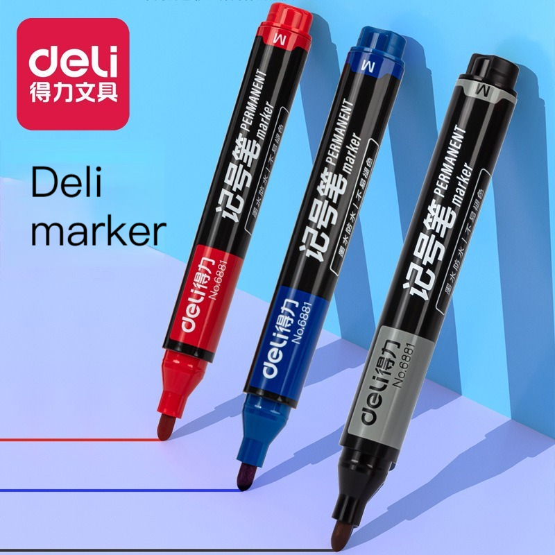 デリ-プラスチックアートペン,3/6本セット,耐油性,垂直ペ - Whiteboard Marker Set のレビューと価格