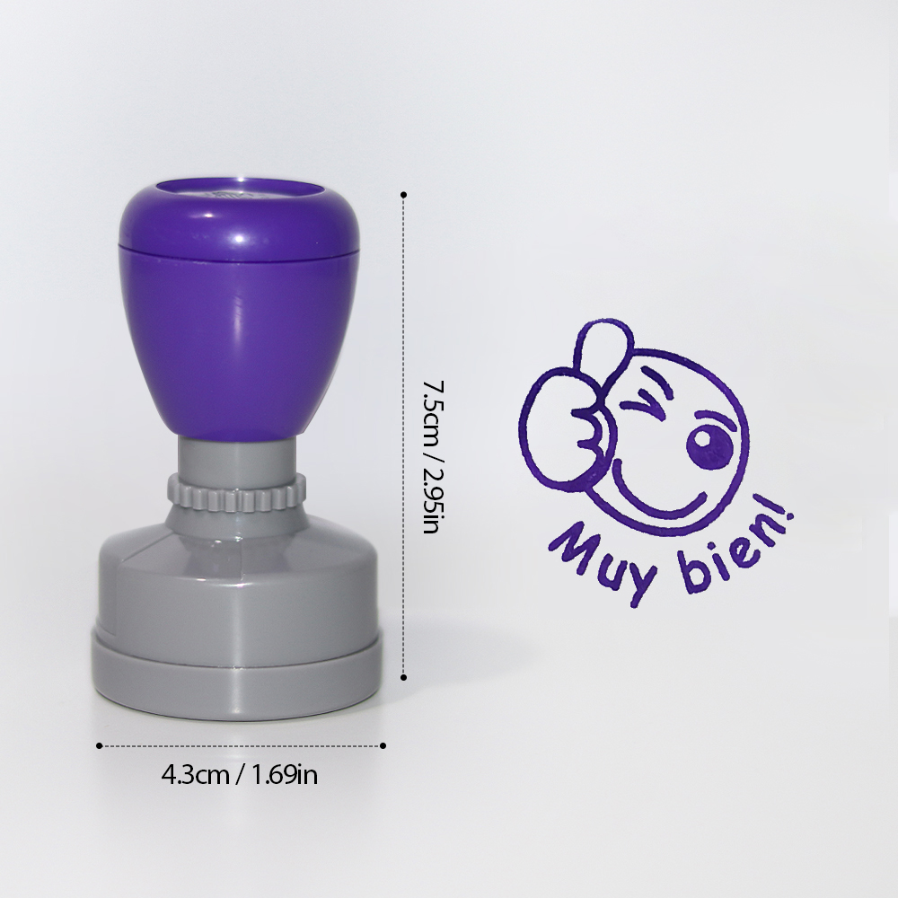 カラー 3 個大スペイン語激励スタンプ教師コメントスタンプ自 - Self Inking Stamp のレビューと価格
