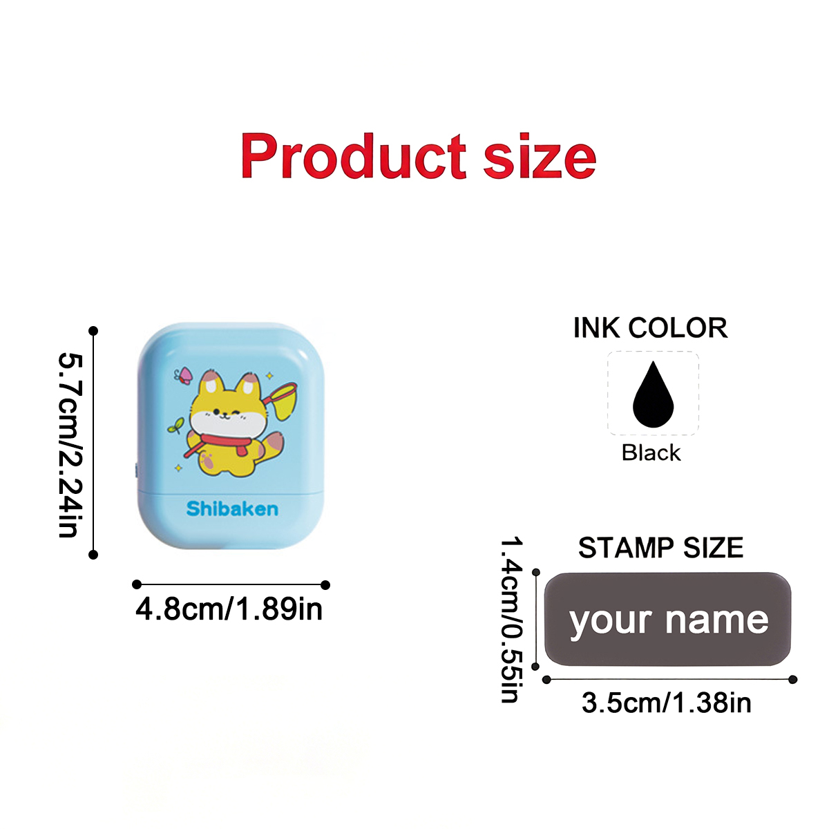 パーソナライズカスタム子供用名前スタンプ署名テキストシール幼 - Self Inking Stamp のレビューと価格