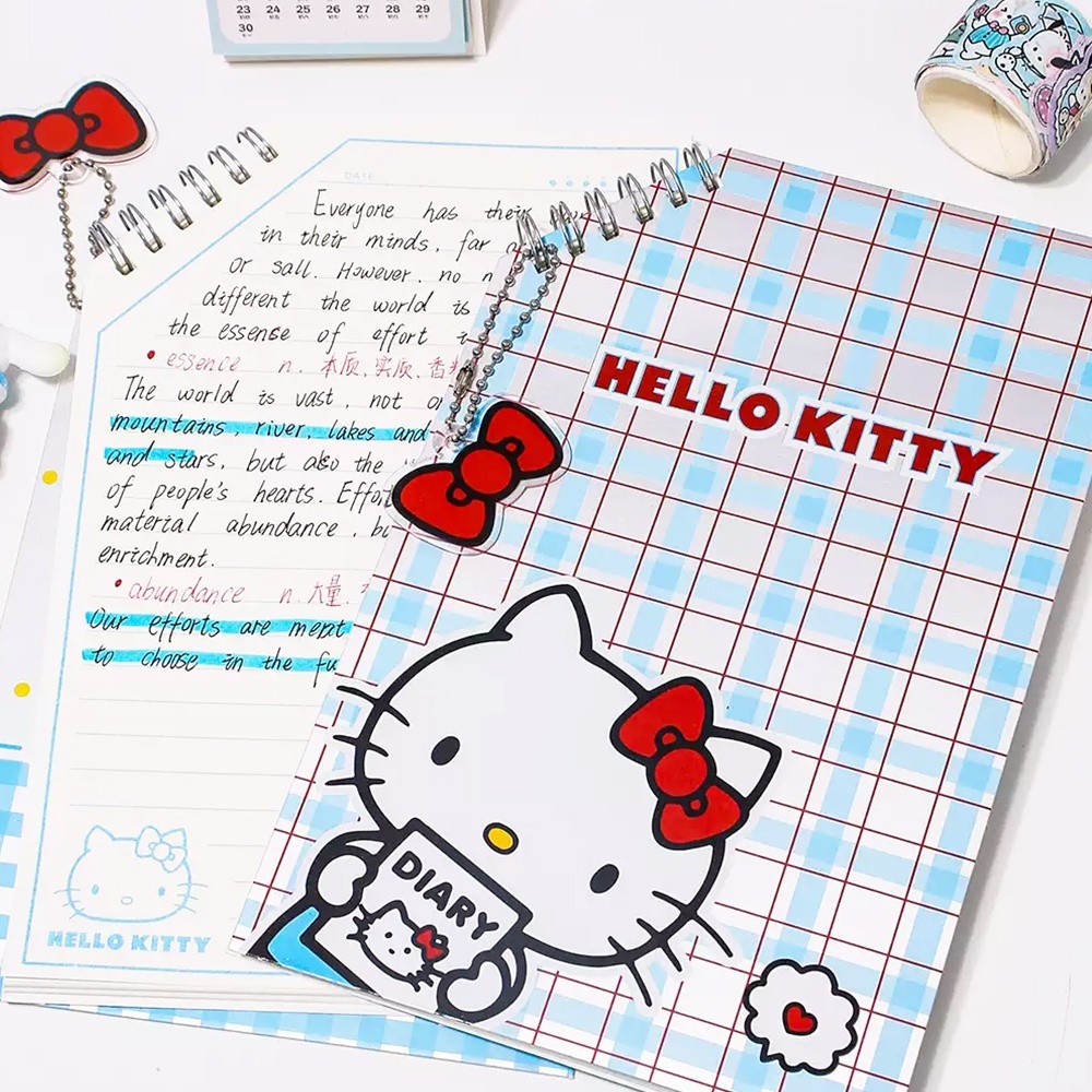 本物のハローキティの斜め罫線入りスパイラルノート、サンリオA - Office Supply Office Stationery Items のレビューと価格